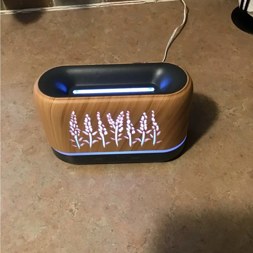 Wood Grain Essential Oil Diffuser amazing color changes you will love.